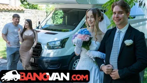 Polly Youngs Wedding Day Threesome with Stranger