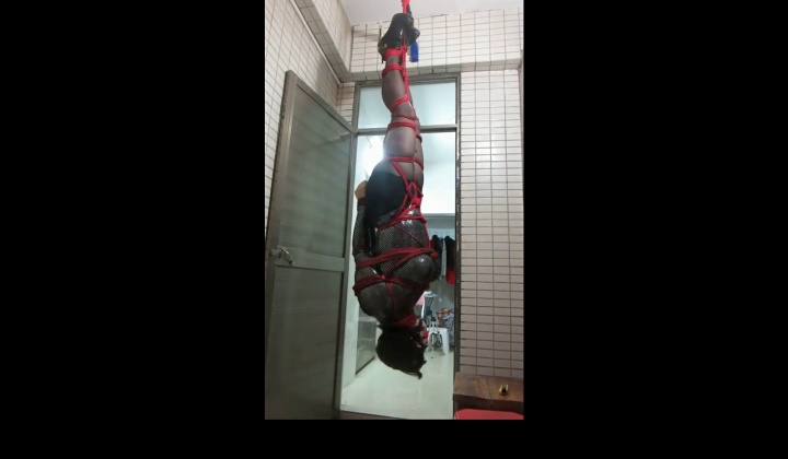 Trans CD Self-Bondage Erotic Play