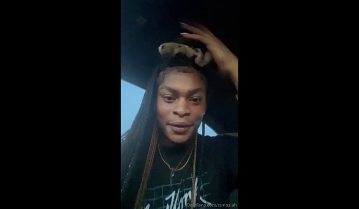 Ebony TS Babe Gives Intense Blowjob