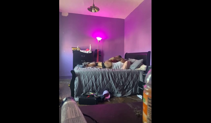 Ebony TS Babe Sucks Cock