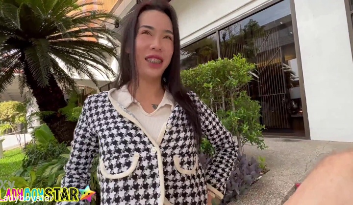 Thai Ladyboy Gus Barebacked With Blue Eyes And Braces