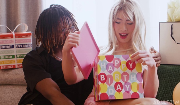 Femboy Birthday Blowjob with Candles and Cock - Jade Desire Jakey