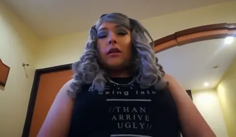 Trans Girl Takes Thick Cock from Behind in Doggy Style