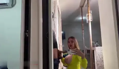 Trans Woman Cums During Blowjob With Handyman During Home Renovation