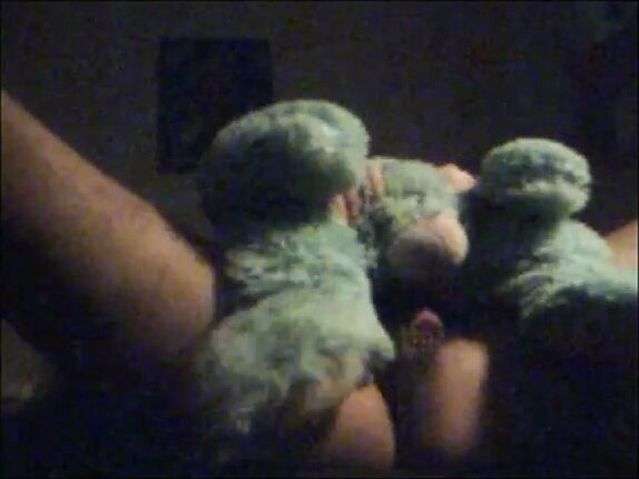 Femboy Humps Plushie in Solo Bedroom Scene