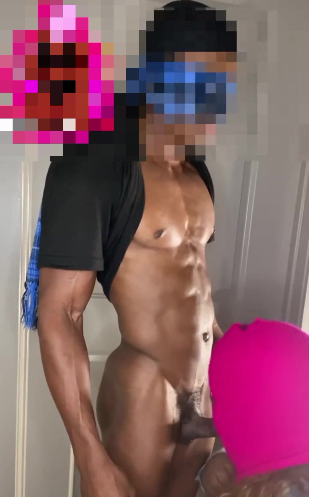 TS Blowjob With Premature Cum from Curved Dick