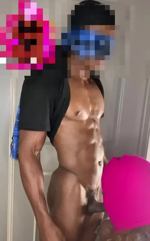 TS Blowjob With Premature Cum from Curved Dick