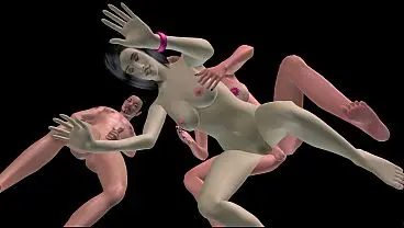 Animated TS Doggy Style Blowjob with Man Stroking