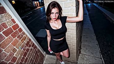 Shemale Fucks Stranger POV Outdoor at Night