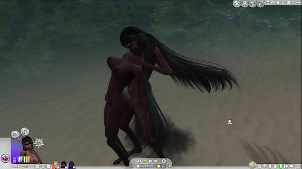 Shemale Whores with Long Hair in Tropical Sex Island Action