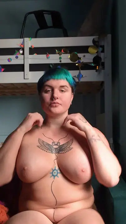 Trans Girl Touching New Breasts After Surgery